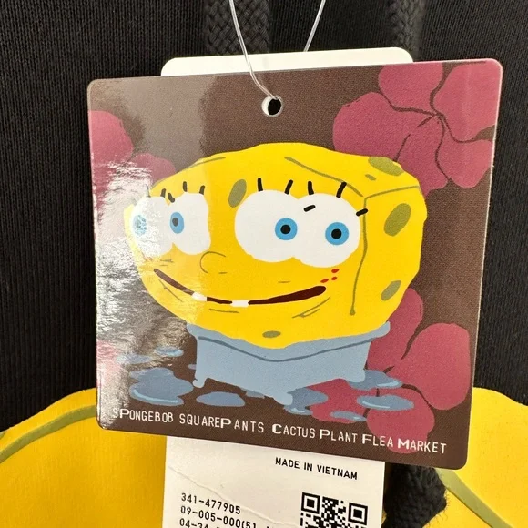 NWT SpongeBob SquarePants Cactus Plant Flea Market Sweat Hoodie - Picture 6 of 8
